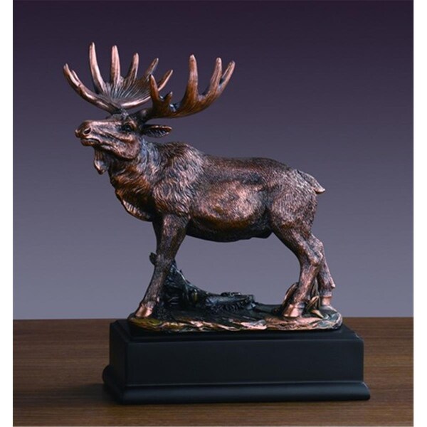 Dwellingdesigns F Moose Bronze Plated Resin Sculpture - DW3077297