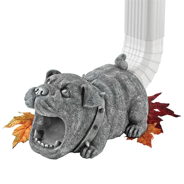 Design Toscano Butch the Bulldog Gutter Guardian Downspout Statue - QM7512105
