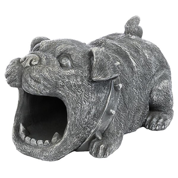 Design Toscano Butch the Bulldog Gutter Guardian Downspout Statue - QM7512105