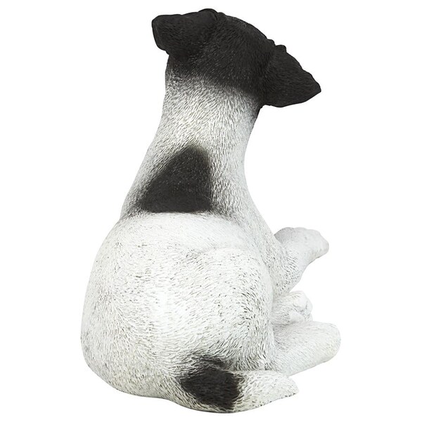Design Toscano Black & White Jack Russell Puppy Dog Statue - CF3268
