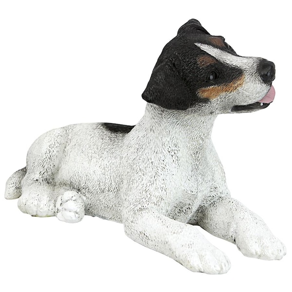 Design Toscano Black & White Jack Russell Puppy Dog Statue - CF3268