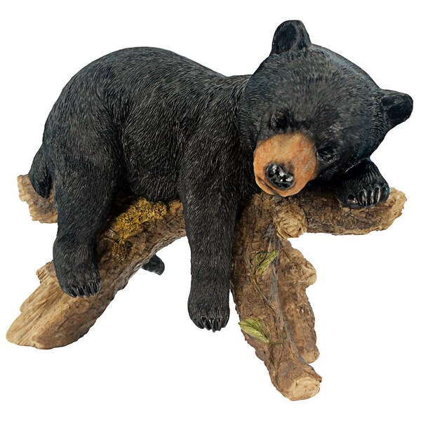 Design Toscano Catnapping Cub Black Bear Statue - JQ8560