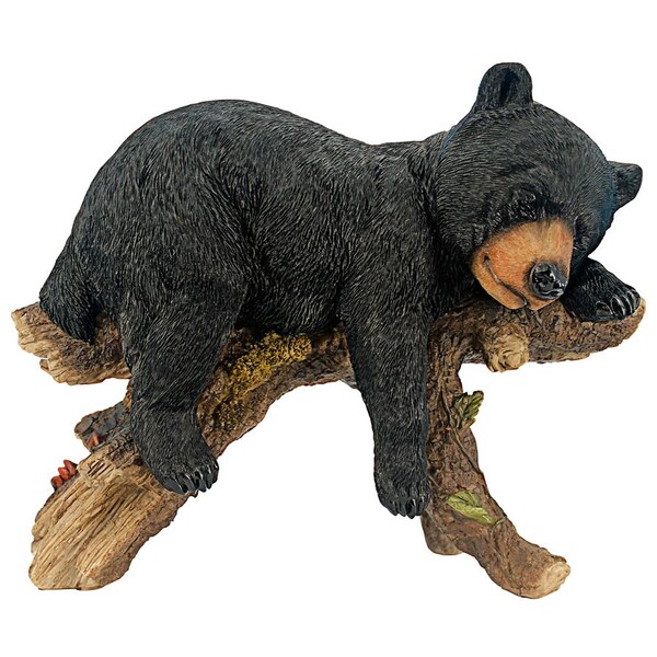 Design Toscano Catnapping Cub Black Bear Statue - JQ8560