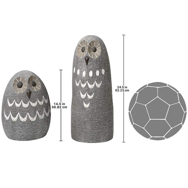 Design Toscano Ogling Outdoor Owls Garden Statues: Set of Two - FU983199