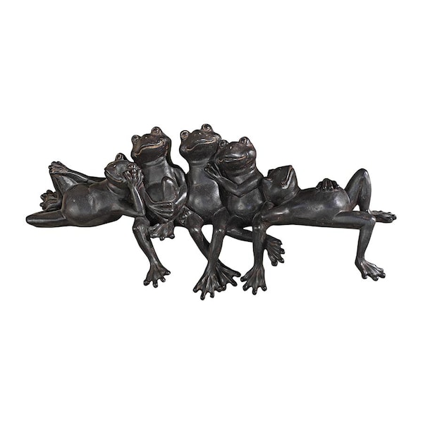 Design Toscano Lazy Daze Knot of Frogs Sill Sitters - NY1435700