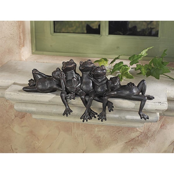 Design Toscano Lazy Daze Knot of Frogs Sill Sitters - NY1435700