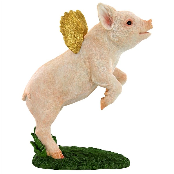 Design Toscano When Pigs Fly Flamboyant Farm Statue - QM21005