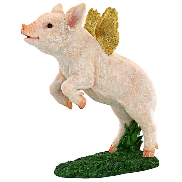 Design Toscano When Pigs Fly Flamboyant Farm Statue - QM21005