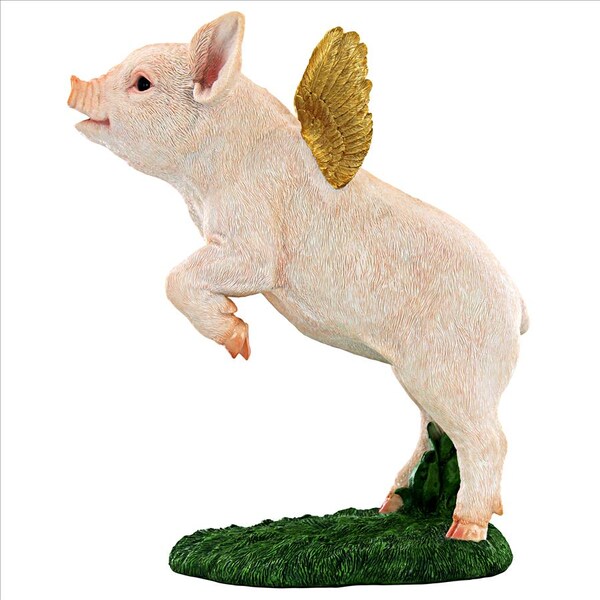 Design Toscano When Pigs Fly Flamboyant Farm Statue - QM21005