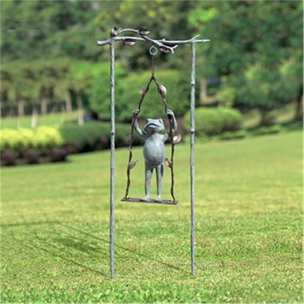 Spi Home Daredevil Frog on Swing Garden - 42 x 18.50 x 3.50 in. - 34797