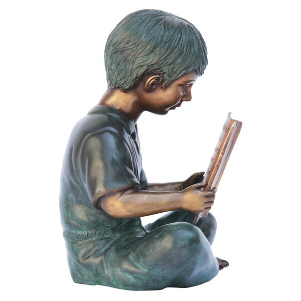 Design Toscano Story Book Boy Bronze Garden Statue - MP97527