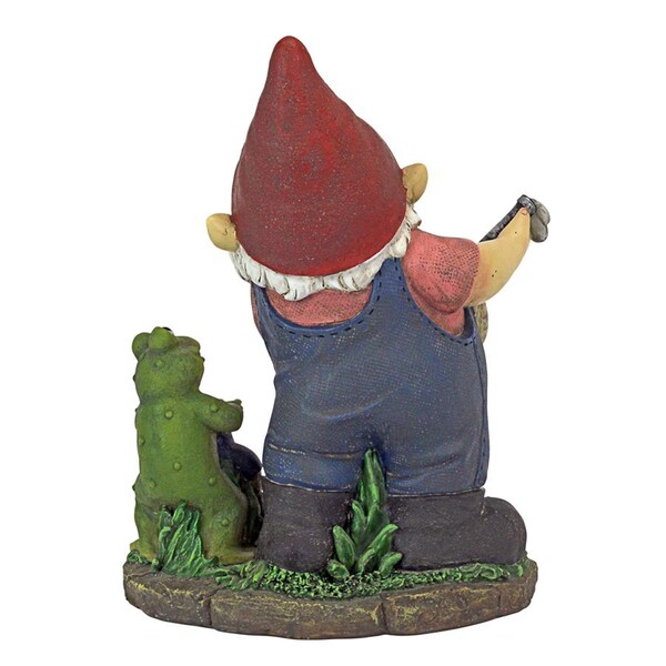 Design Toscano Firefighter Franz and his Frog Fire Brigade Garden Gnome Statue - QL306832