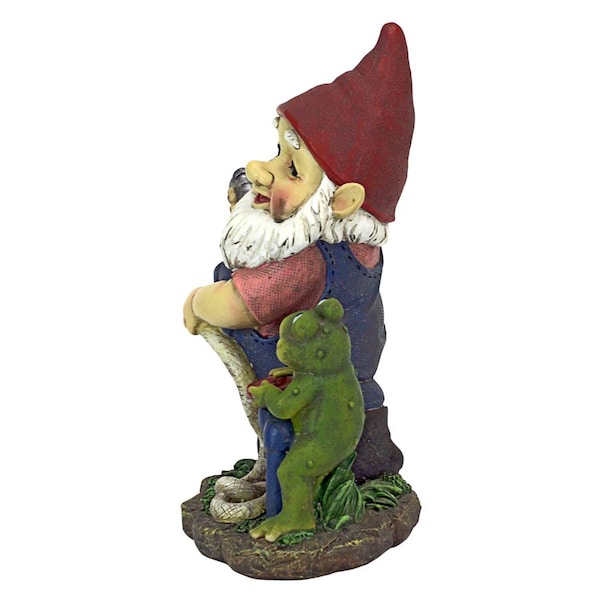 Design Toscano Firefighter Franz and his Frog Fire Brigade Garden Gnome Statue - QL306832