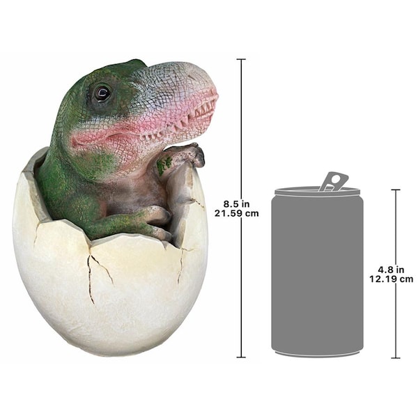 Design Toscano Baby Tyrannosaurus Rex Dino Egg Statue - QM2728000