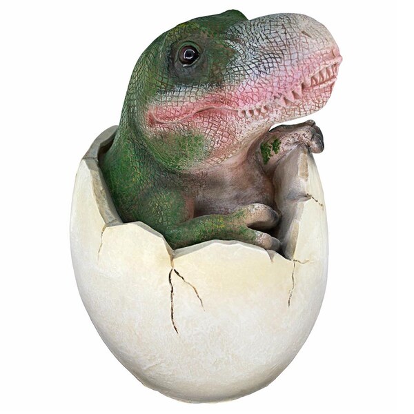 Design Toscano Baby Tyrannosaurus Rex Dino Egg Statue - QM2728000