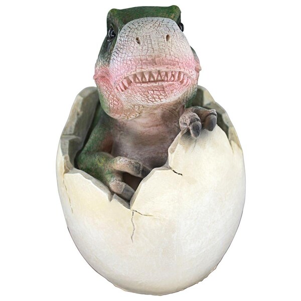 Design Toscano Baby Tyrannosaurus Rex Dino Egg Statue - QM2728000