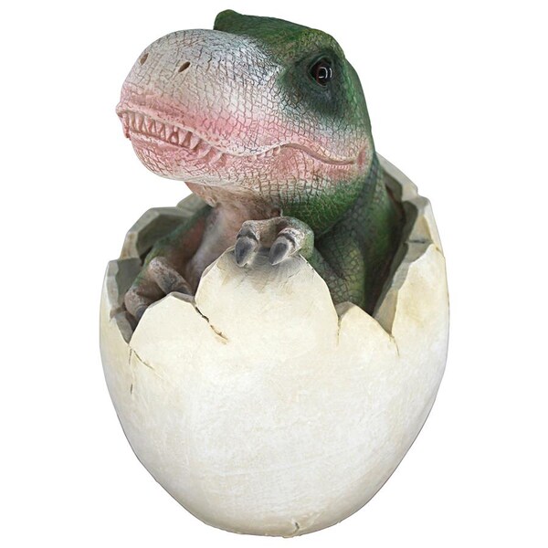 Design Toscano Baby Tyrannosaurus Rex Dino Egg Statue - QM2728000