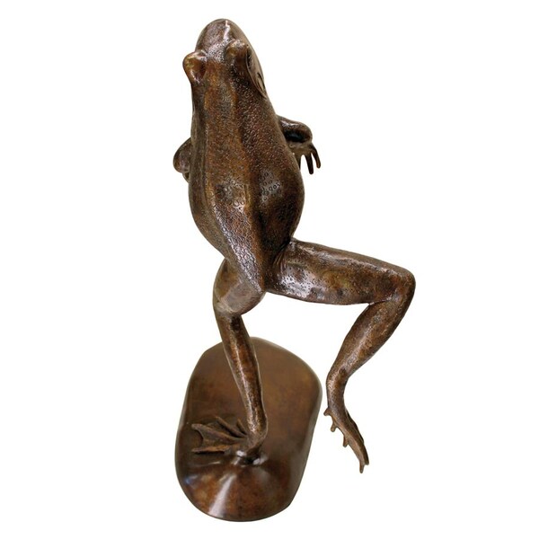 Design Toscano Giant Leaping, Spitting Frog Cast Bronze Garden Statue - AS22053