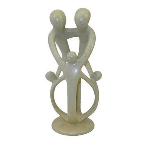 Smolart Natural Soapstone Family Sculpture- 2 Parents - 3 Children - KSA003_2P3C_602012