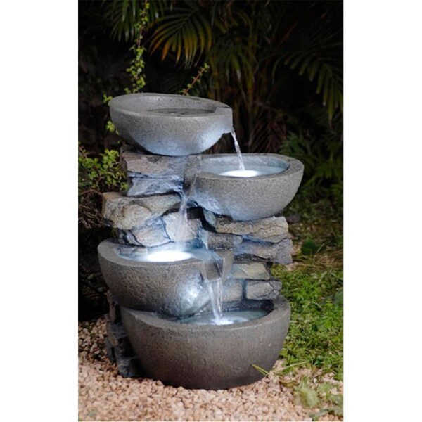 Propation Modern Bowls Fountain with Led Lights - PR330436