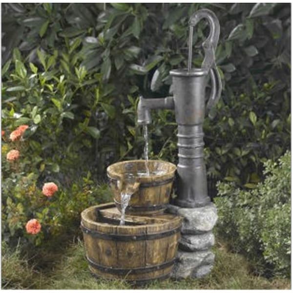 First Floor Designs Old Fashion Water Pump Water Fountain - FI2593723