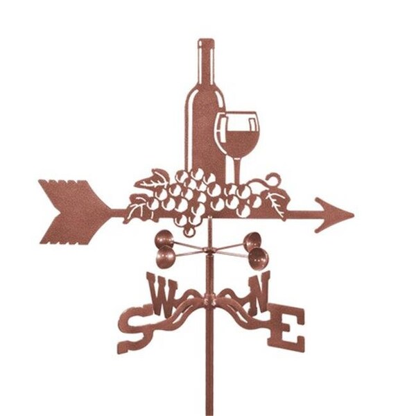 Ez Vane EZ Vane EZ1609-4S Wine & Grapes Weathervane with Four Sided Mount - EZ1609-4S
