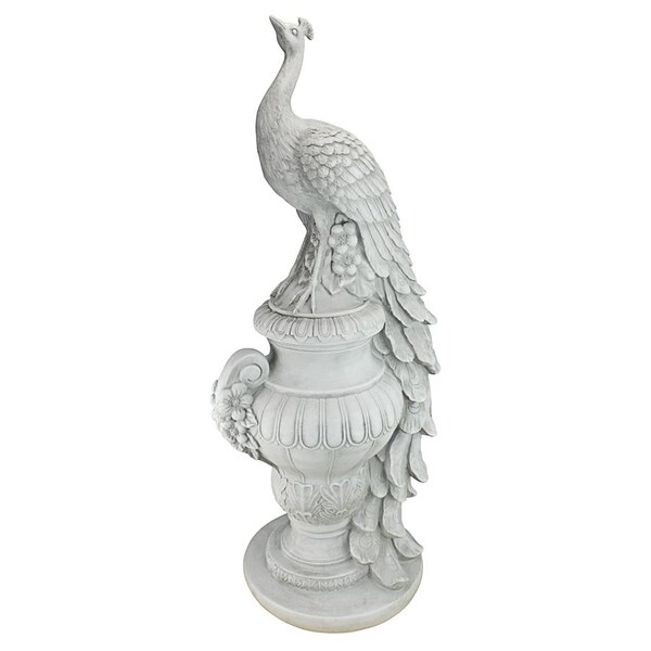 Design Toscano Staverden Castle Peacock on an Urn Garden Statue - KY1876