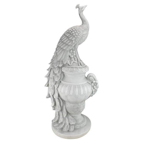 Design Toscano Staverden Castle Peacock on an Urn Garden Statue - KY1876