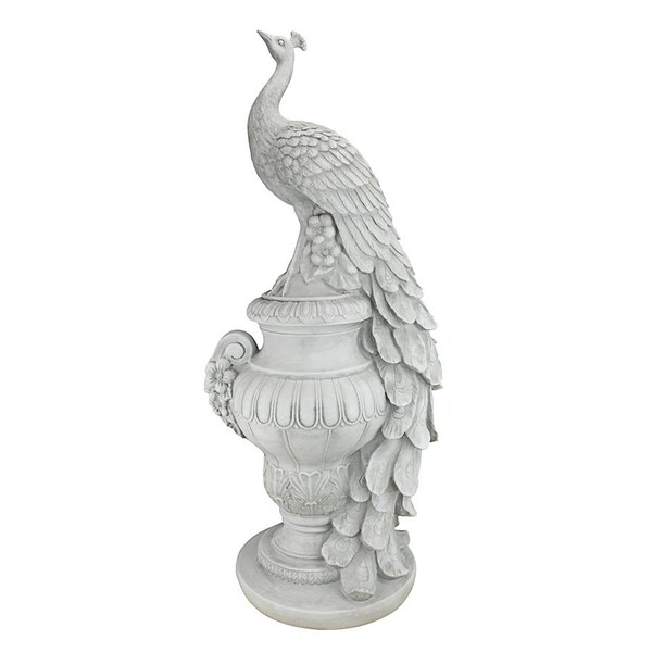 Design Toscano Staverden Castle Peacock on an Urn Garden Statue - KY1876