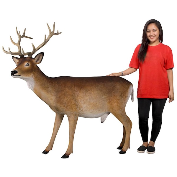 Design Toscano Forest White Tailed Buck, Male Deer Statue - NE190016