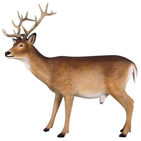 Design Toscano Forest White Tailed Buck, Male Deer Statue - NE190016