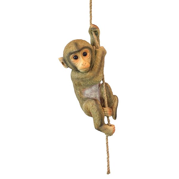 Design Toscano Chico, the Chimpanzee Hanging Baby Monkey Statue - QM2673300