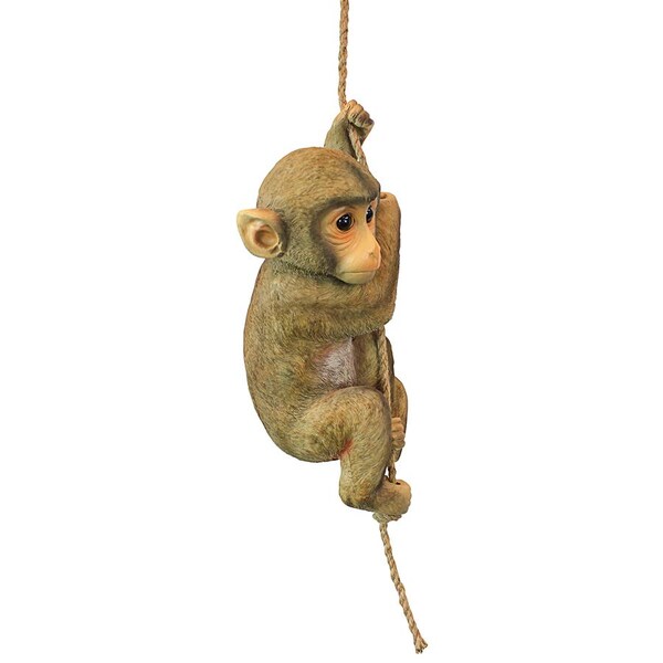 Design Toscano Chico, the Chimpanzee Hanging Baby Monkey Statue - QM2673300