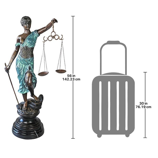 Design Toscano Themis, Blind Justice Cast Bronze Statue: Giant - AA5075