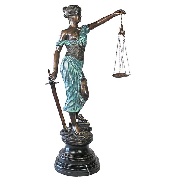 Design Toscano Themis, Blind Justice Cast Bronze Statue: Giant - AA5075