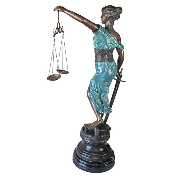 Design Toscano Themis, Blind Justice Cast Bronze Statue: Giant - AA5075