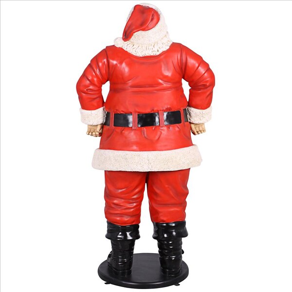 Design Toscano Jolly Santa Claus Life-Size Statue: Grande Scale - NE80089