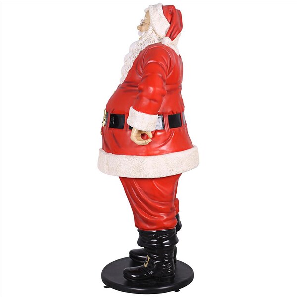 Design Toscano Jolly Santa Claus Life-Size Statue: Grande Scale - NE80089