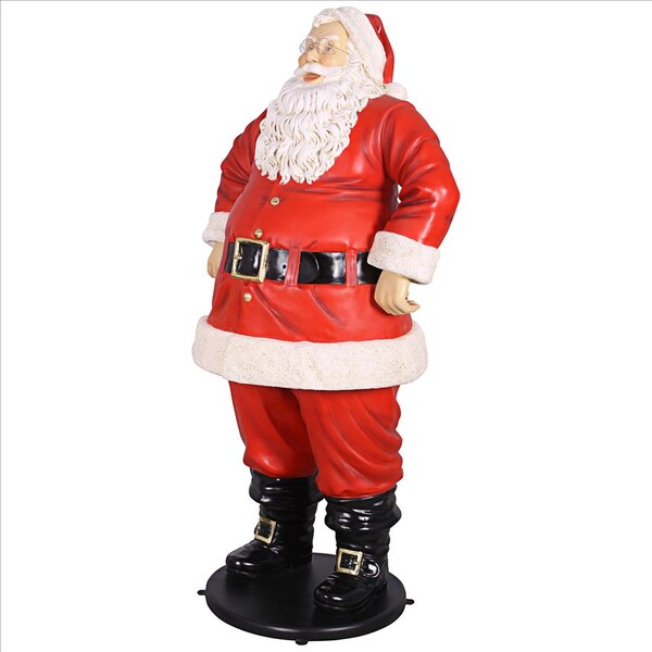 Design Toscano Jolly Santa Claus Life-Size Statue: Grande Scale - NE80089