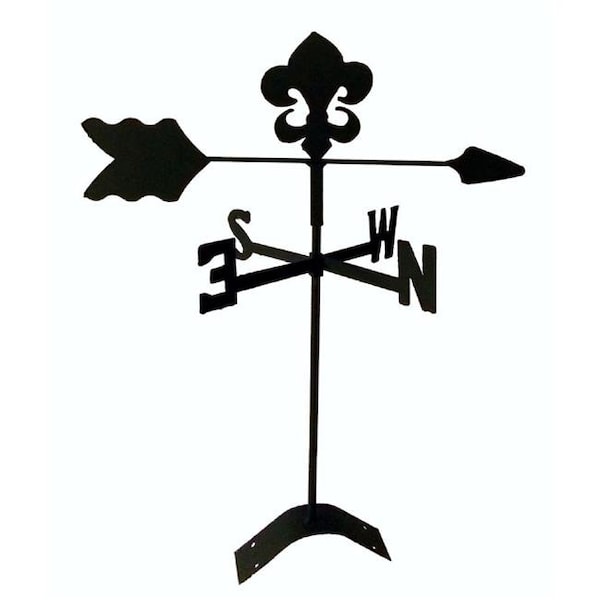 The Lazy Scroll The Lazy Scroll fleurroof Fleur De Lis Roof Mount Weathervane - FLEURROOF