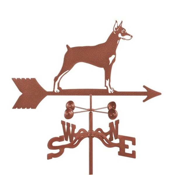Ez Vane EZ Vane EZ1408-PT Doberman Dog Weathervane with Post Mount - EZ1408-PT