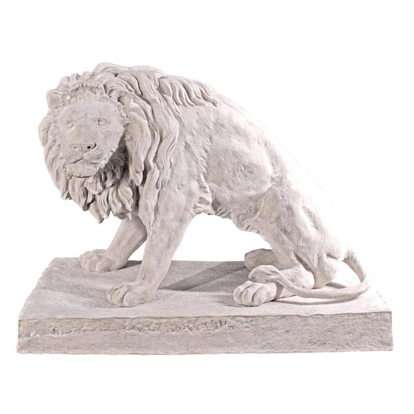 Design Toscano Kingsbury Garden Giant Lion Sentinel Statues: Looking Right - NE203072