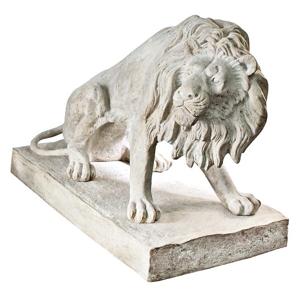 Design Toscano Kingsbury Garden Giant Lion Sentinel Statues: Looking Right - NE203072