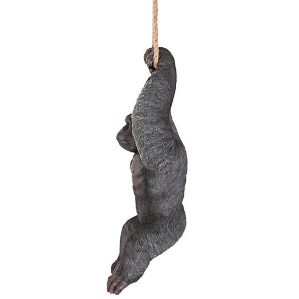 Design Toscano Swinging Great Ape Jungle Monster Hanging Gorilla Sculpture - QM2958300
