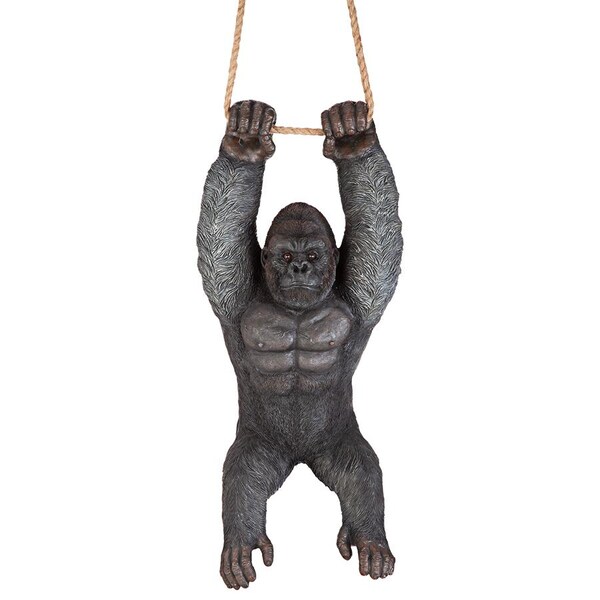 Design Toscano Swinging Great Ape Jungle Monster Hanging Gorilla Sculpture - QM2958300