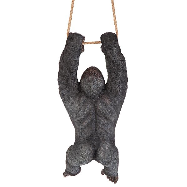 Design Toscano Swinging Great Ape Jungle Monster Hanging Gorilla Sculpture - QM2958300