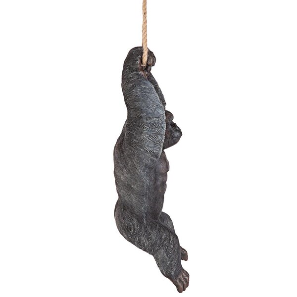 Design Toscano Swinging Great Ape Jungle Monster Hanging Gorilla Sculpture - QM2958300