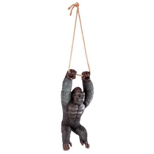 Design Toscano Swinging Great Ape Jungle Monster Hanging Gorilla Sculpture - QM2958300