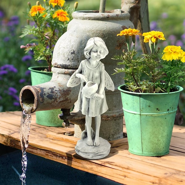 Design Toscano Rose Garden Fairy with Watering Can Statue - SH9403612