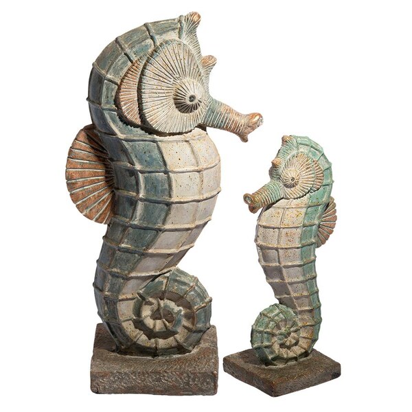 Design Toscano Sea Biscuit Seahorse Marine Fish Family Statue Collection: Set - FU680070